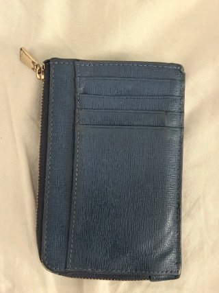 Cartera Furla azul y dorada