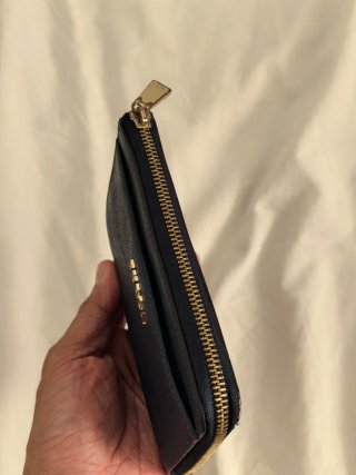 Cartera Furla azul y dorada