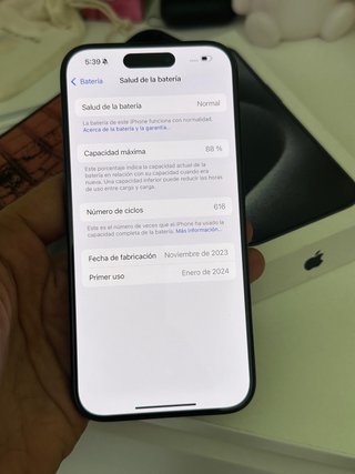 iPhone 15 Pro 128Gb 88% Batería