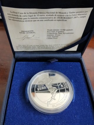 Moneda Conmemorativa Euro basket España 2007