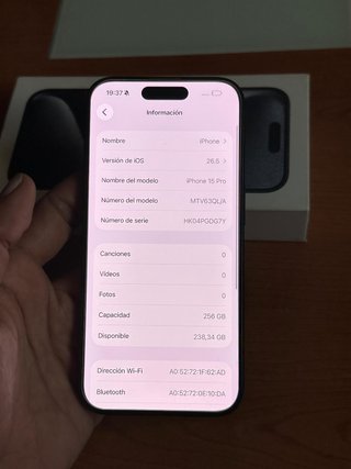 iPhone 15 Pro 256Gb Batería 88%