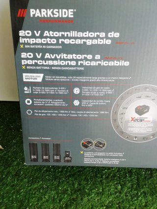 Taladro de impacto Parkside 20V 1898Nm