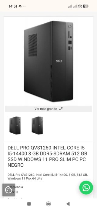 !A ESTRENAR! PC Dell Pro QVS1260