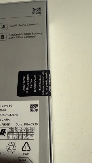 Realme 16 Pro 5G 512Gb Plata