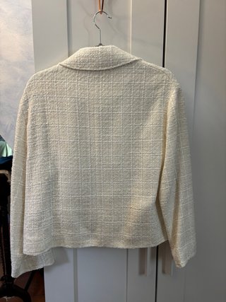 Chaqueta Zara Tweed Blanca