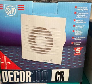 Extractor de baño S&P Decor 100 CR