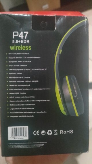 Auriculares Inalámbricos P47 Bluetooth 5.0