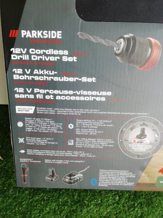 Taladro Parkside 12V 80Nm