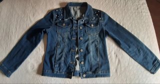 Cazadora vaquera con perlas Talla M, 38