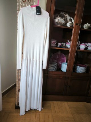 Vestido Massimo Dutti Blanco Talla XS