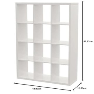 Estantería modular blanca 12 cubos