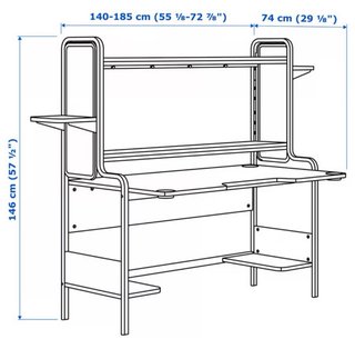 Scrivania Gaming IKEA FREDDE Nero