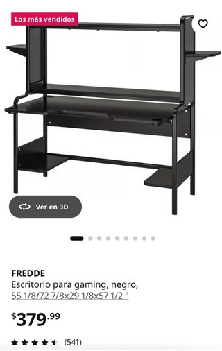 Scrivania Gaming IKEA FREDDE Nero
