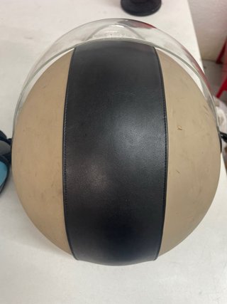 Casco Scooter XL Beige y Negro