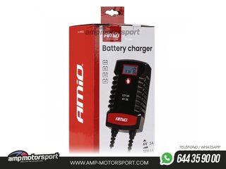 CARGADOR DE BATERÍA DIGITAL AGM GEL STD LIFEPO4 MAX 6A 6/12V PRO HOOK AMiO-04532