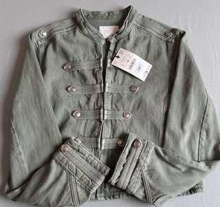 Chaqueta Militar Verde Zara