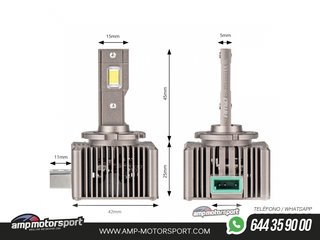 BOMBILLA LUZ DE CRUCE LED HEADLAMP D3S XD SERIES AMiO