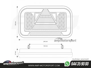 PILOTO MULTIFUNCIONAL LED DINÁMICO TRASERO DERECHO RCL-03-R
