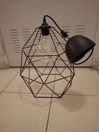 Lámpara de techo geométrica negra