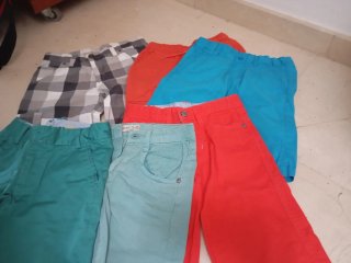 Lote de 6 pantalones Cortos Niño talla 7-8