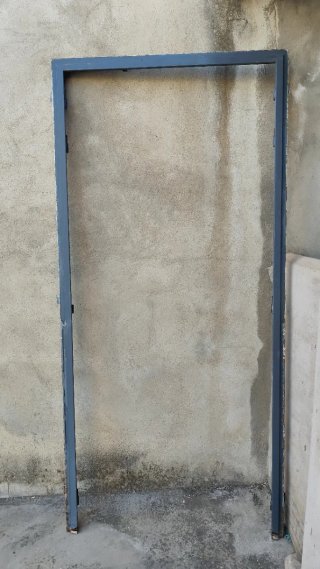 Puerta doble de calle de hierro forjado,4 postigos
