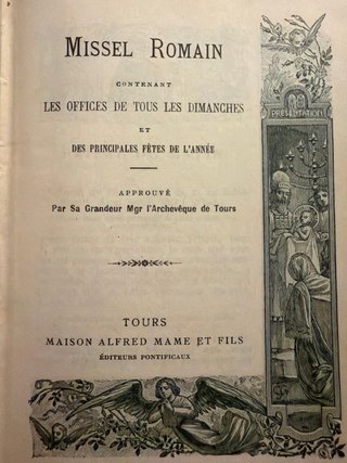 Messale Romano Antico 1923 con bosso