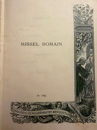 Messale Romano Antico 1923 con bosso