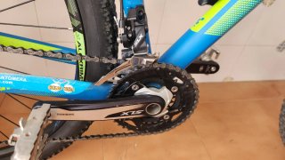 Bicicleta Montaña BTT CUBE Azul/lima