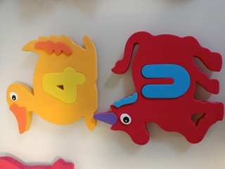 Juguetes de baño de EVA alfabeto-números animales