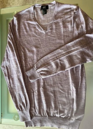 Jersey de Lana Merino H&M morado jaspeado Talla S