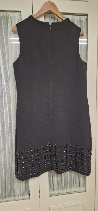 Vestido Negro con Abalorios negros
