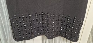 Vestido Negro con Abalorios negros