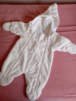 Saco/Abrigo bebé 54cm blanco