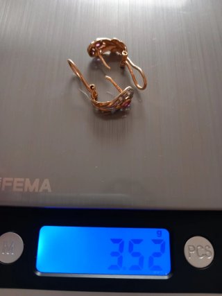 Pendientes Oro y Circonitas Cierre Omega
