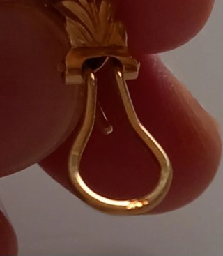 Pendientes Oro y Circonitas Cierre Omega