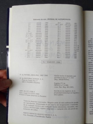 Manual de Automóviles Arias Paz 50ª Edición.