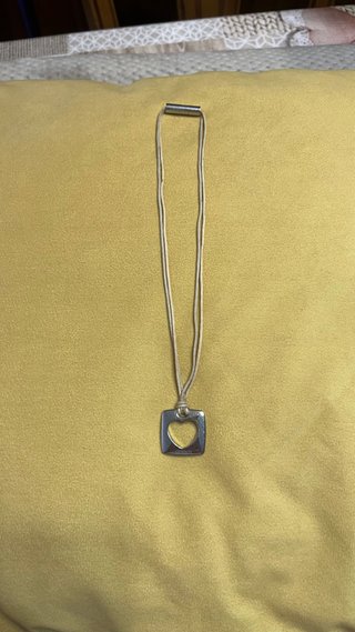 Colgante Viceroy Corazón Cuadrado Plata