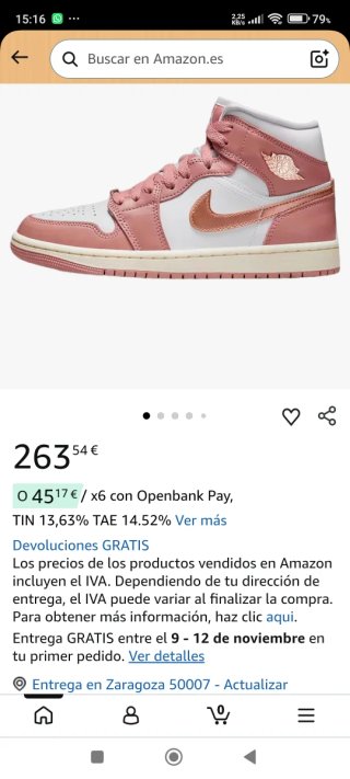 Deportivas Jordan Mujer Rosa y Blanco