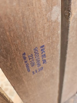 Mesa Teka Exterior Marrón