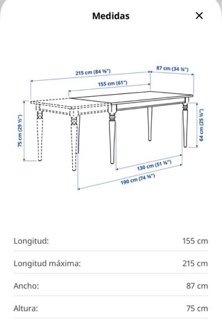Mesa de Comedor IKEA Blanca