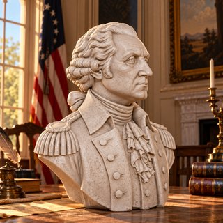Busto de George Washington en 3D – Presidente USA