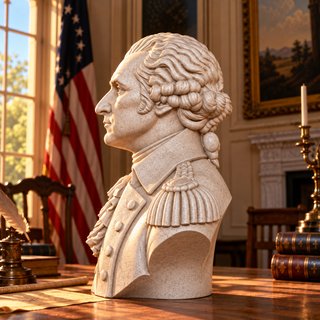 Busto de George Washington en 3D – Presidente USA