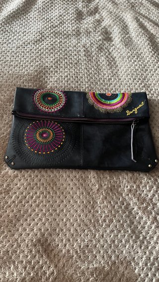 Bolso Desigual piel negro multicolor