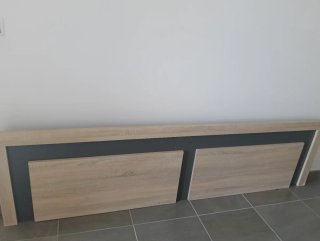 Cabecero de Cama roble y gris