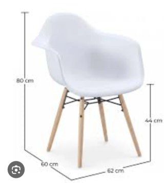 Silla estilo nórdico Eames