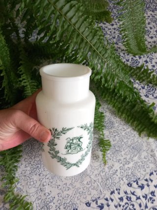 Tarro Opalina Antiguo Farmacia