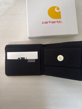 Cartera Carhartt Negra con Naranja