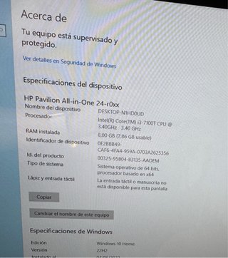 HP All-in-One 24” | i3 7ª Gen | 8GB RAM | 1TB