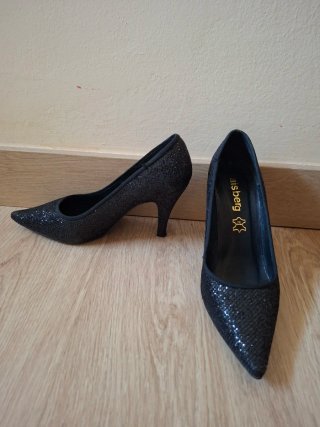 Zapatos de Fiesta Negros brillantes