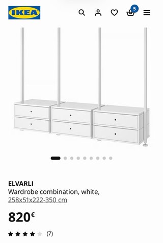 Armario Modular IKEA ELVARLI Blanco